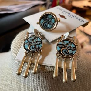 Lucky Brand earrings and ring set Brand New